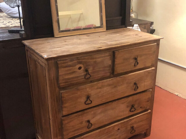 Tres Amigos 5 Drawer Rustic Dresser with Mirror