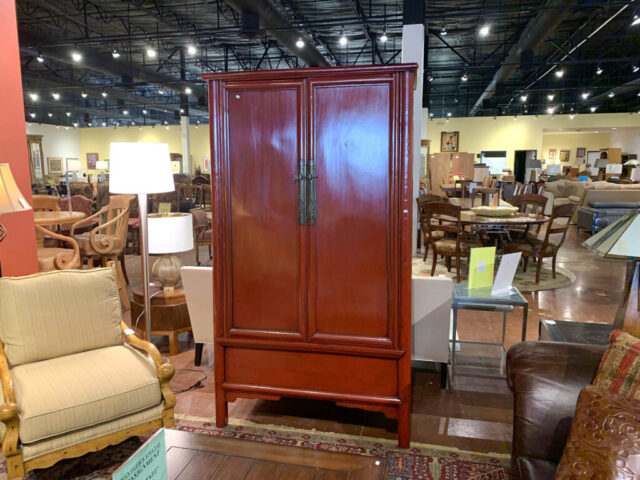 Red Chinese Style Cabinet