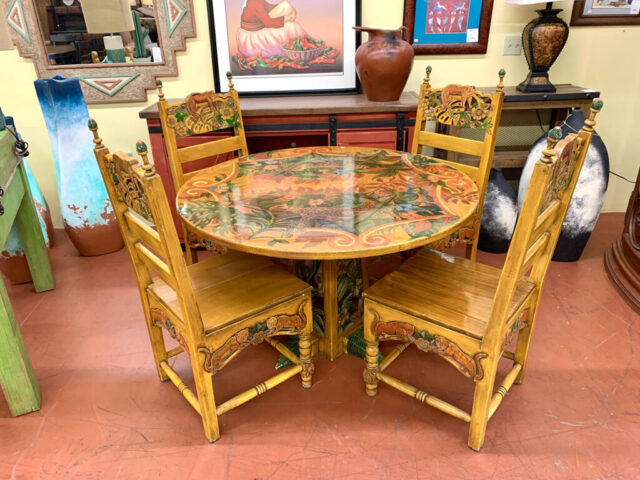 Rustic Table with 4 Chairs
