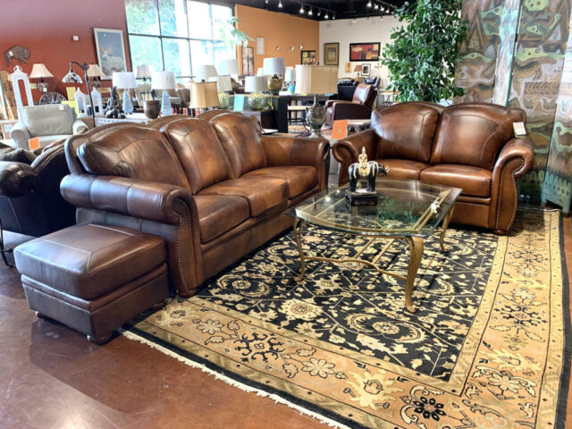 Arizona Marco Leather Sofa, Loveseat and Ottoman