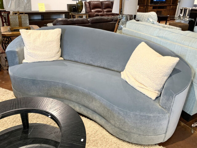 Crate and Barrel Curved Sofa