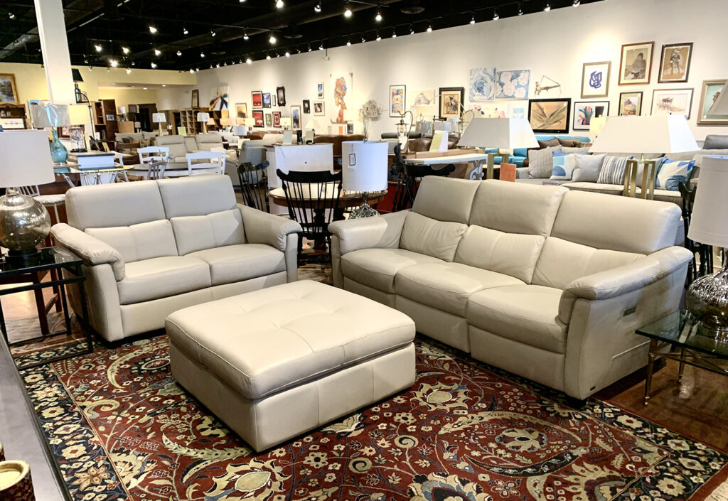 Natuzzi Sofa and Loveseat with Ottoman In Tucson HomeStyle Galleries Furniture Store