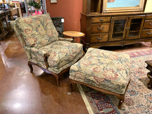 Century Chair with Ottoman